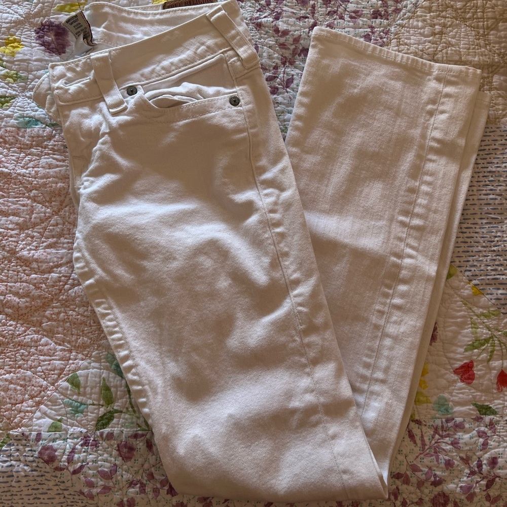 white low rise true religion jeans